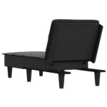 Chaise longue gris foncé tissu – Image 3