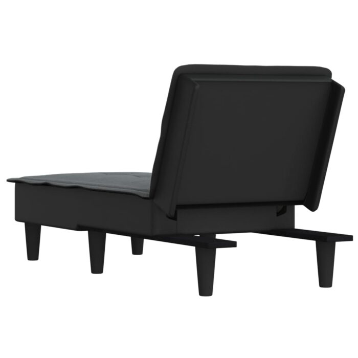 Chaise longue gris foncé tissu – Image 3