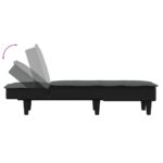 Chaise longue gris foncé tissu – Image 4