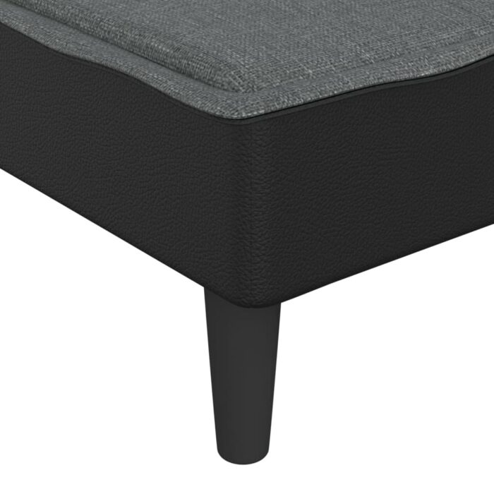 Chaise longue gris foncé tissu – Image 5