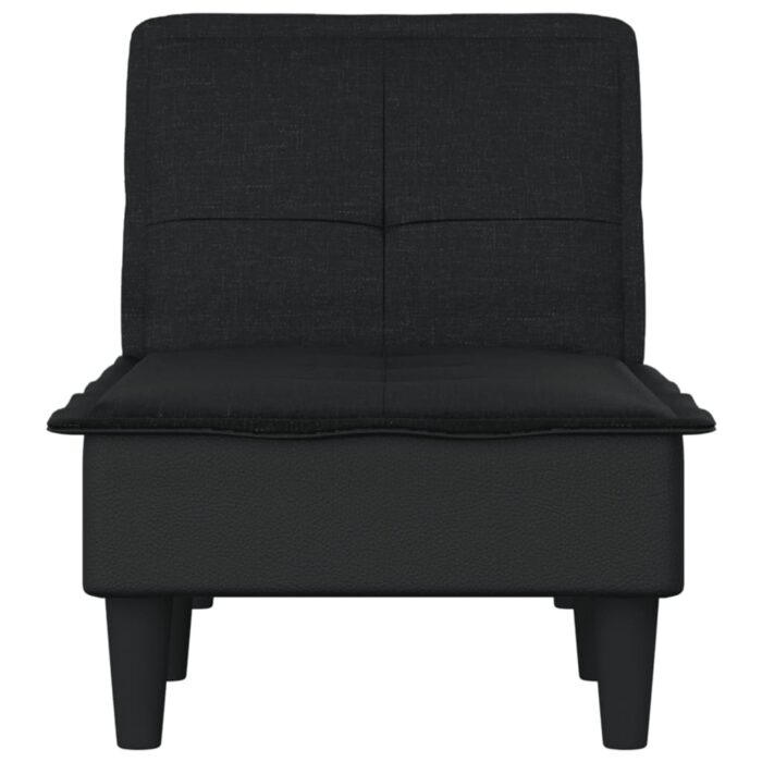 Chaise longue noir tissu – Image 2