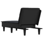 Chaise longue noir tissu – Image 3