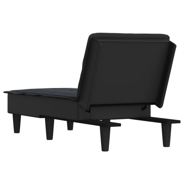 Chaise longue noir tissu – Image 3