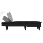 Chaise longue noir tissu – Image 4