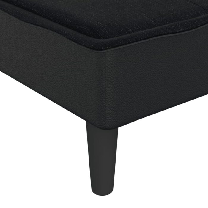 Chaise longue noir tissu – Image 5