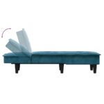 Chaise longue bleu velours – Image 4