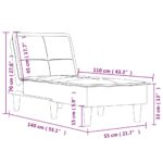 Chaise longue bleu velours – Image 7