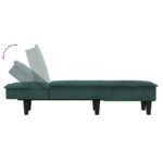 Chaise longue vert foncé velours – Image 4