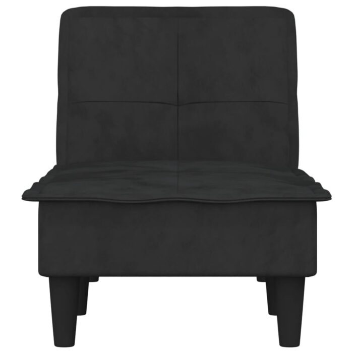 Chaise longue noir velours – Image 2