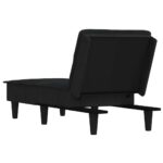 Chaise longue noir velours – Image 3