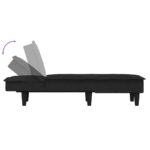 Chaise longue noir velours – Image 4