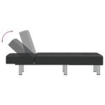 Chaise longue noir similicuir – Image 4