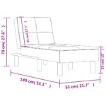 Chaise longue noir similicuir – Image 7