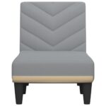 Chaise longue gris clair tissu – Image 2