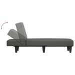 Chaise longue gris foncé tissu – Image 4
