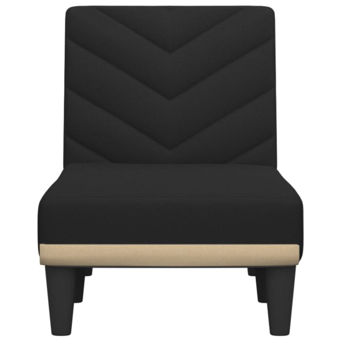 Chaise longue noir tissu – Image 2