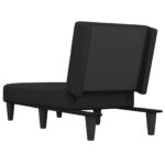 Chaise longue noir tissu – Image 3
