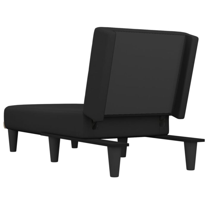 Chaise longue noir tissu – Image 3