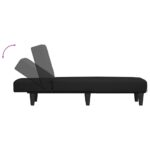 Chaise longue noir tissu – Image 4