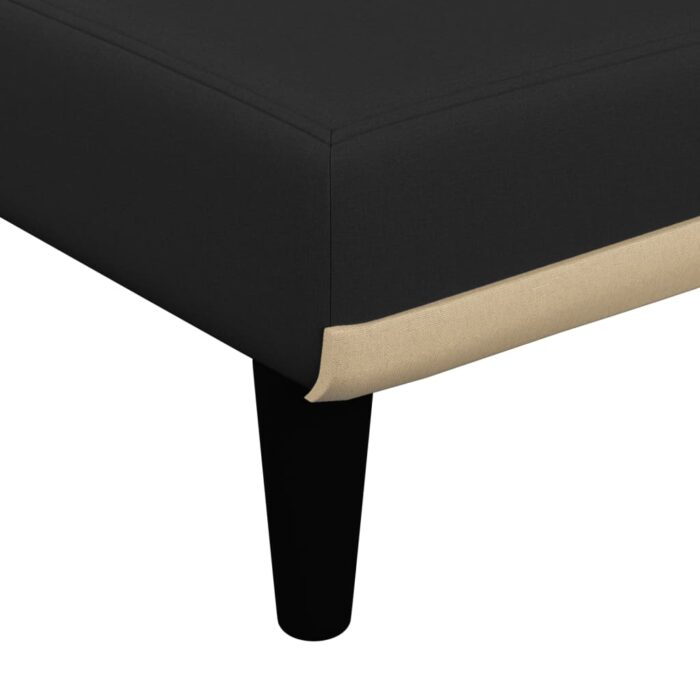 Chaise longue noir tissu – Image 5