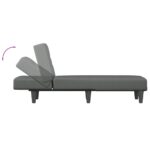 Chaise longue gris foncé tissu – Image 4