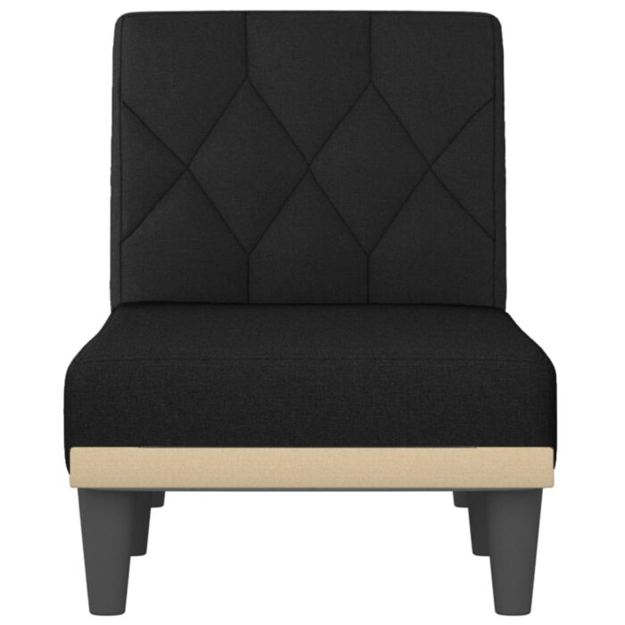 Chaise longue noir tissu – Image 2