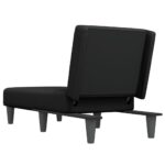 Chaise longue noir tissu – Image 3