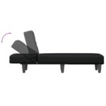 Chaise longue noir tissu – Image 4