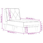 Chaise longue noir tissu – Image 7