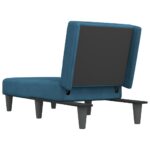 Chaise longue bleu velours – Image 3