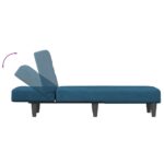 Chaise longue bleu velours – Image 4