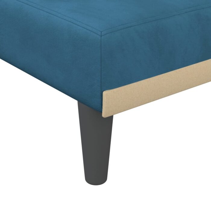 Chaise longue bleu velours – Image 5