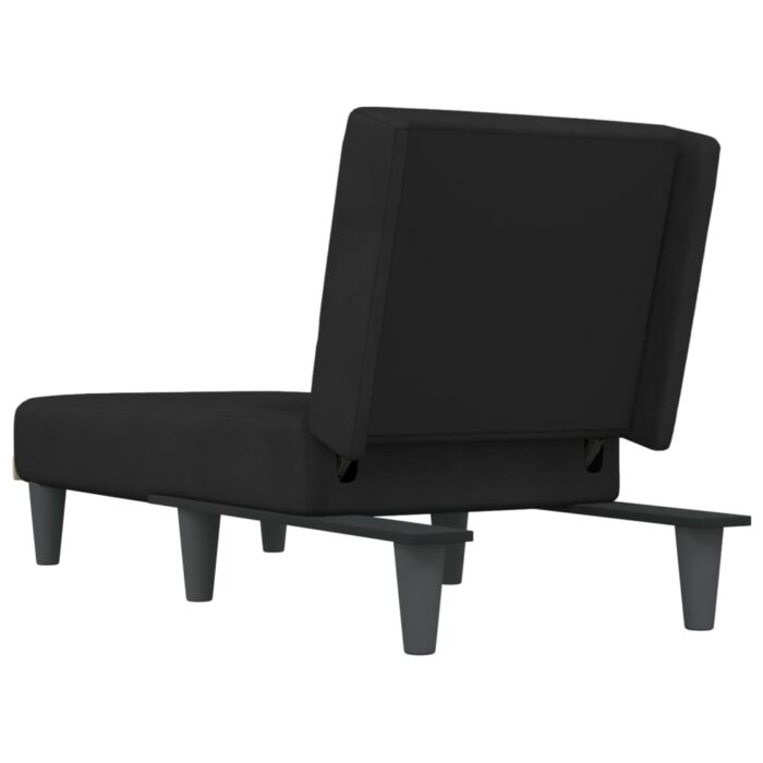 Chaise longue noir velours – Image 3