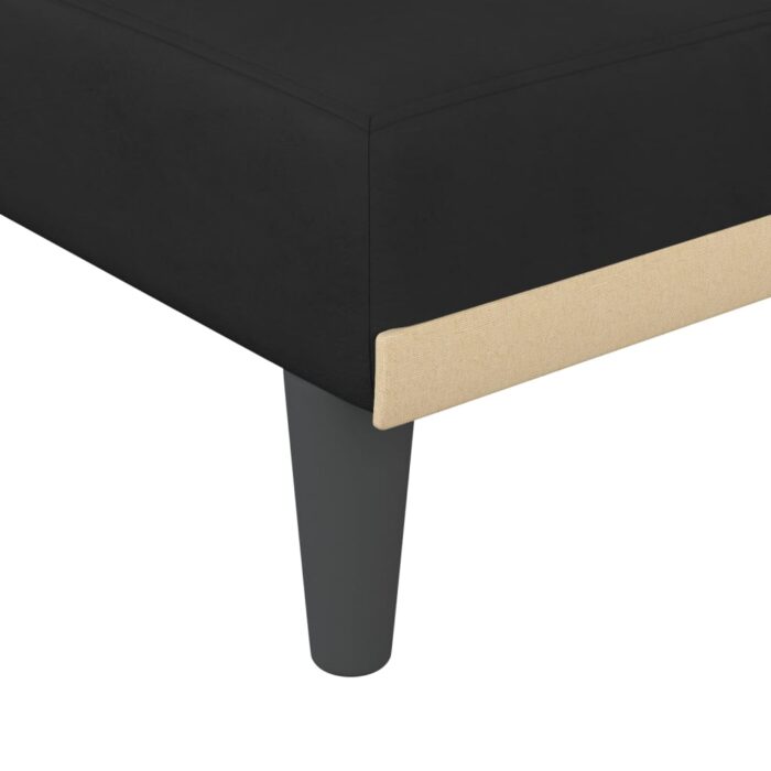 Chaise longue noir velours – Image 5