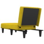Chaise longue jaune velours – Image 3