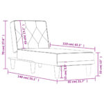 Chaise longue jaune velours – Image 7