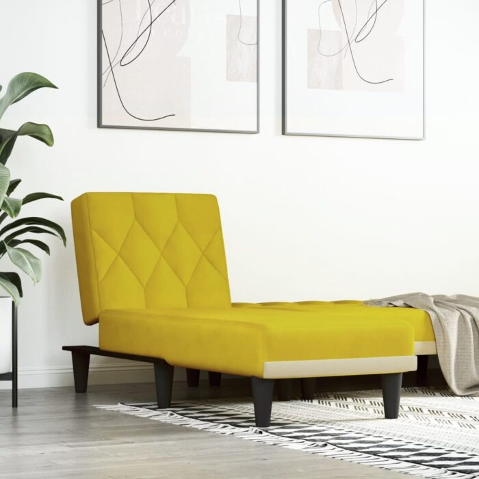 VXL8720845847838_m_en_hd_1.jpg Chaise longue jaune velours – Image 1