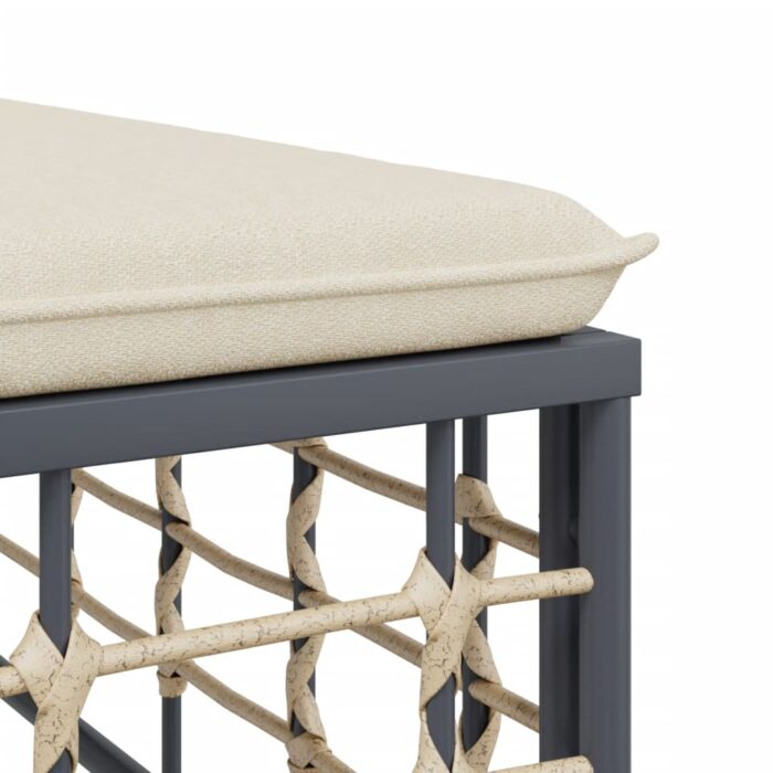 Canapés d'angle sectionnels avec coussins 2 pcs résine tressée – Image 3