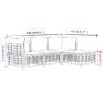 Salon de jardin 4 pcs avec coussins anthracite résine tressée – Image 7