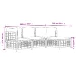 Salon de jardin 4 pcs avec coussins anthracite résine tressée – Image 7