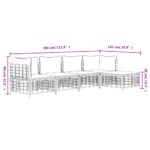 Salon de jardin 5 pcs avec coussins anthracite résine tressée – Image 7