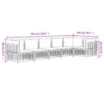 Salon de jardin 6 pcs avec coussins anthracite résine tressée – Image 6