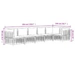 Salon de jardin 6 pcs avec coussins anthracite résine tressée – Image 6