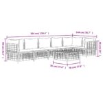 Salon de jardin 7 pcs avec coussins anthracite résine tressée – Image 7