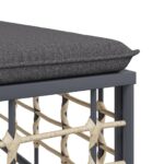 Salon de jardin 7 pcs avec coussins anthracite résine tressée – Image 4