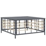 Salon de jardin 8 pcs avec coussins anthracite résine tressée – Image 4