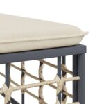 Salon de jardin 8 pcs avec coussins anthracite résine tressée – Image 5
