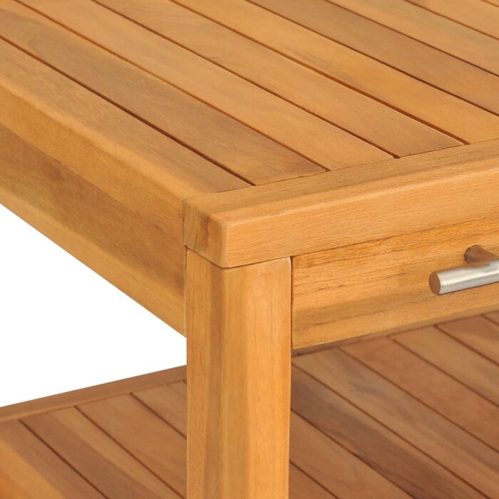 Armoire de salle de bain avec 2 étagères 74x45x75cm bois massif – Image 4