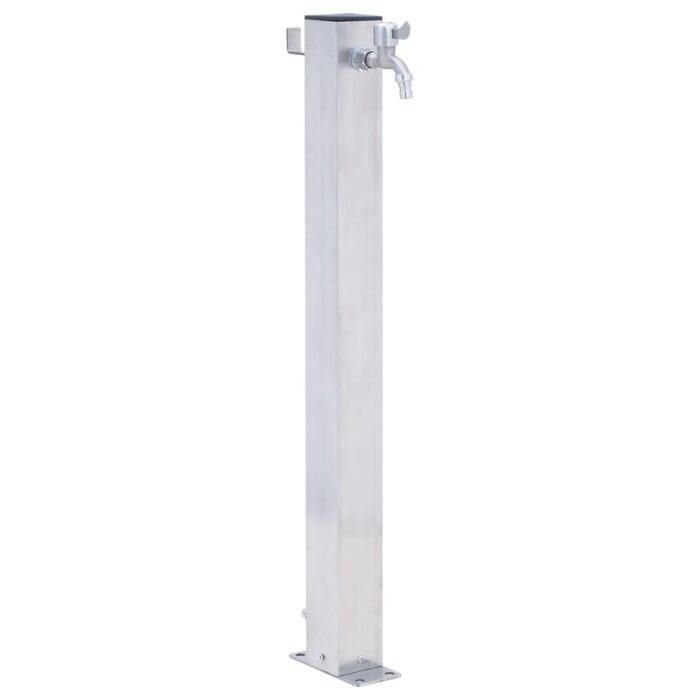 Colonne à eau de jardin 40 cm acier inoxydable carré – Image 1