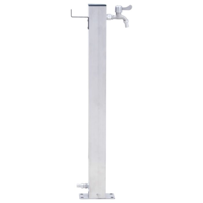 Colonne à eau de jardin 40 cm acier inoxydable carré – Image 2